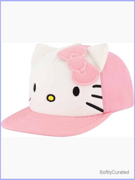 Hello Kitty Snapback Hat with 3D Ears and Ribbon main image 5